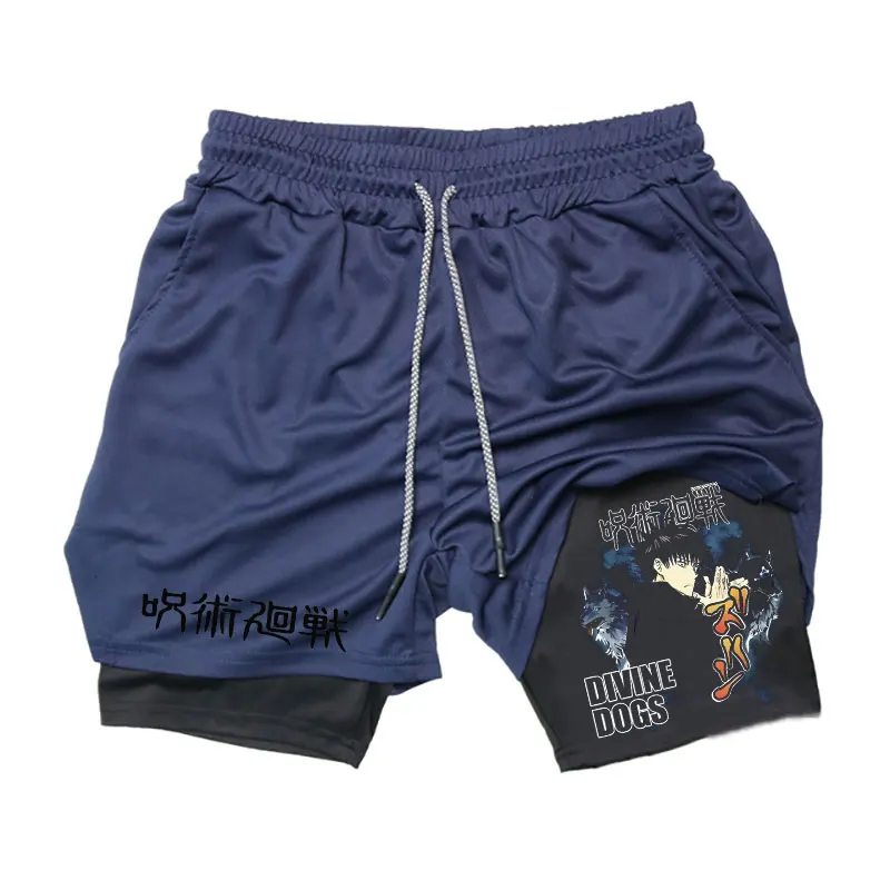 Anime Gym Shorts Men Fitness Sports Jogging Sportwear Training Sport Shorts Male Men\'s Summer Performance Shorts