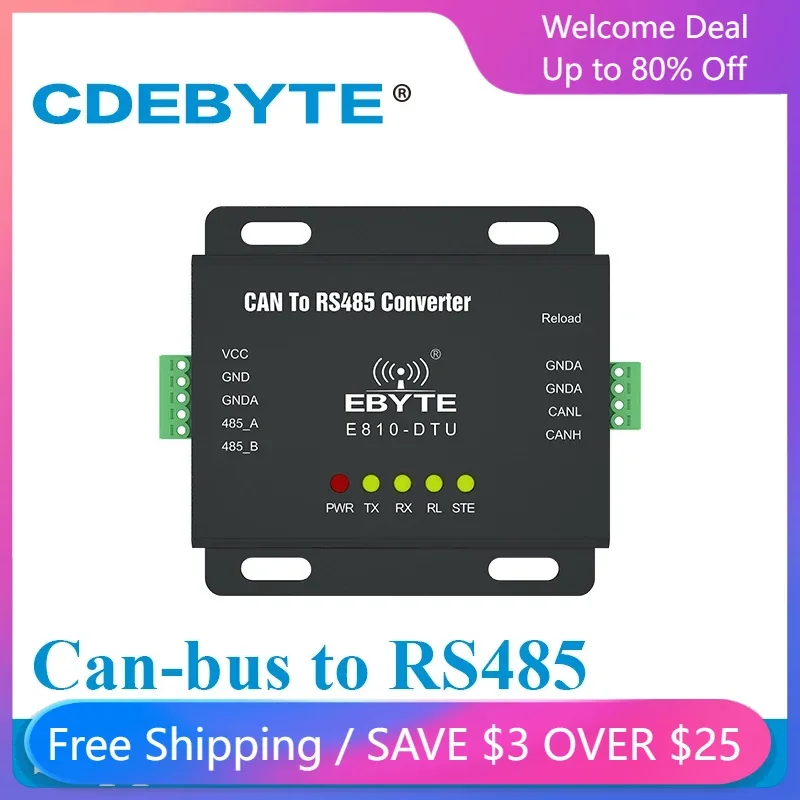 E810-DTU(CAN-RS485) RS485 Interface CAN Bus Two Way Transparent Transmission Wireless Modem