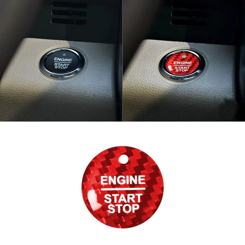 

Carbon Fiber Start Stop Push Button Engine Ignition Switch Protective Sticker For Ford Focus Fiesta Puma Ranger Kuga MK7 MAX F15