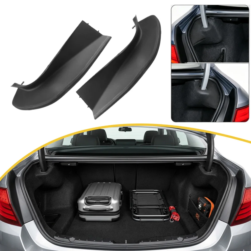 For BMW 5 Series F10 Sedan 2011-2016 2Pcs Rear Trunk Rail Drip Trim Water Gutter Cover Left And Right 51497453355, 51497453356