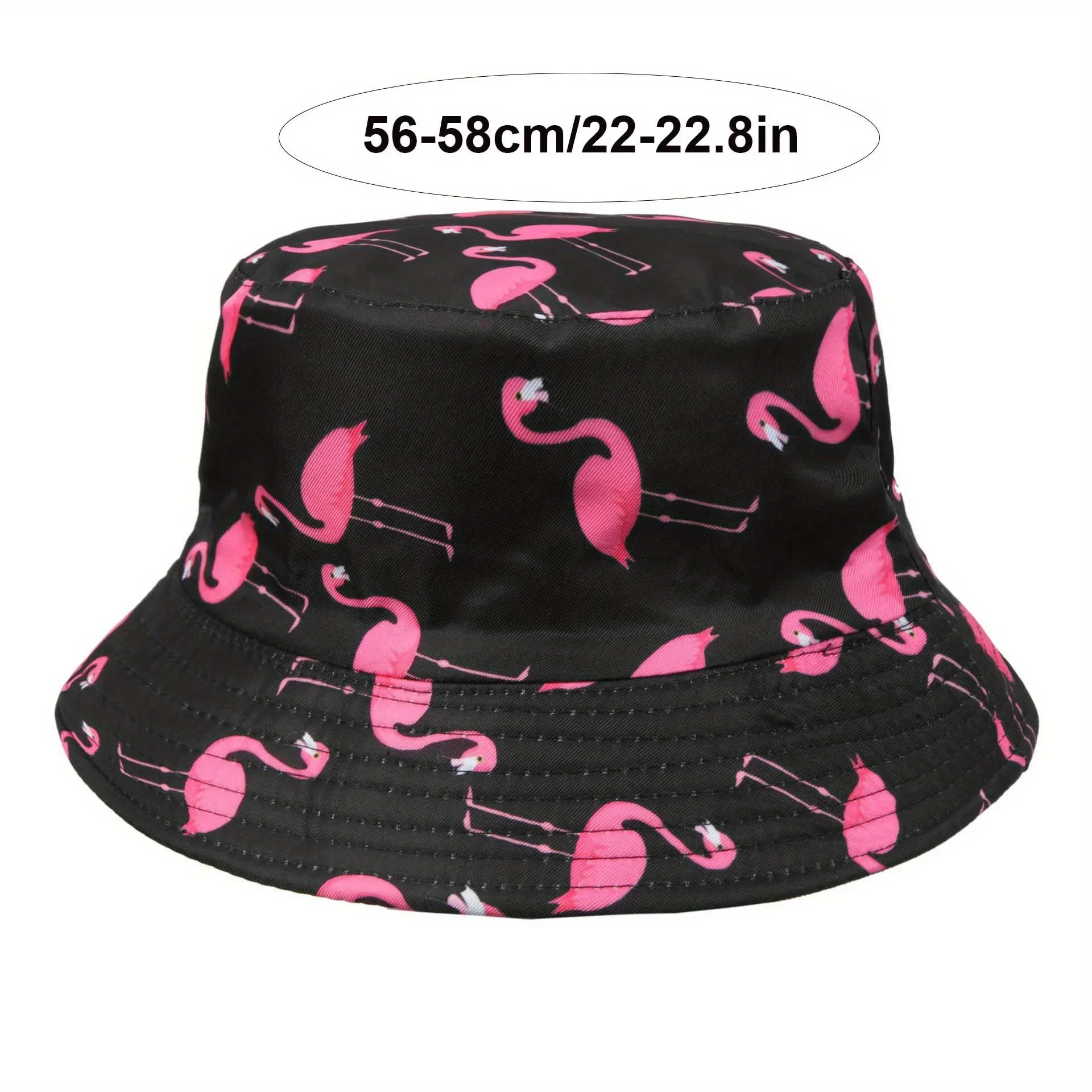 Fashion Flamingo Print Panama Bucket Hat for Men Women Bucket Cap Luxury Decorate Cap Bob Hat Hip Hop Fishing Fisherman Sun Hat