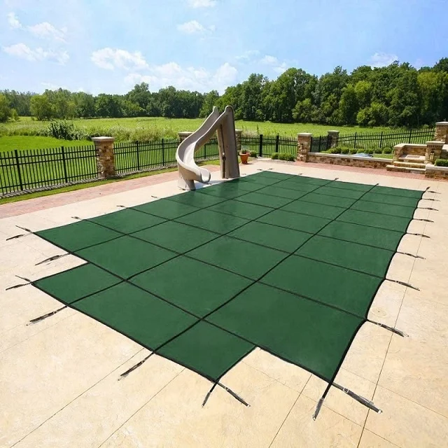 Heavy Vinyl Tarp Winter Safety Swimming Pool Cover Swimming Pool Manual Cover