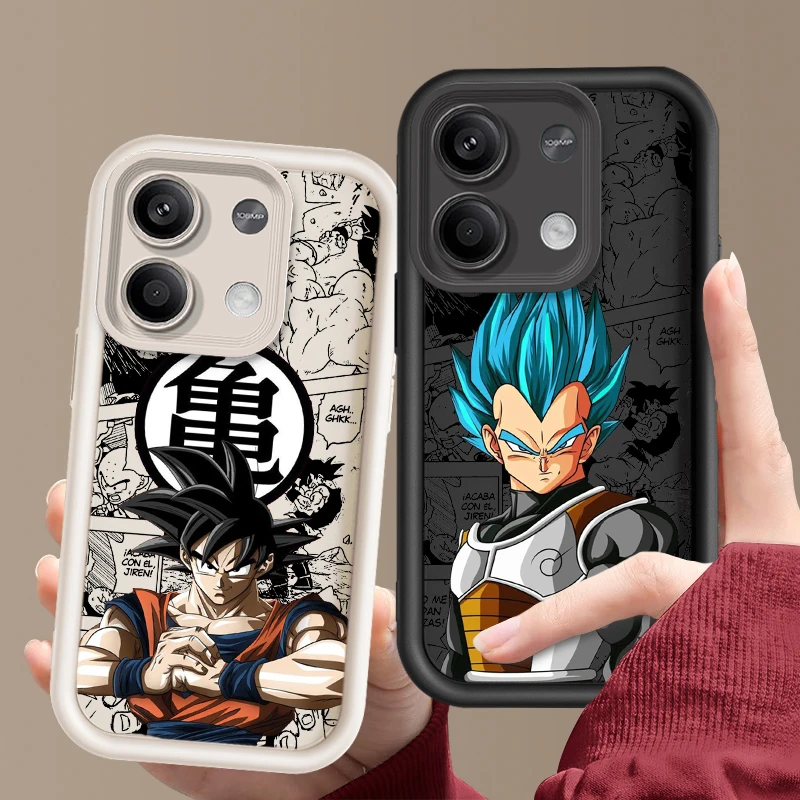 D-dragons b-balls s-saiyans Anime para Xiaomi Redmi Note 13, 12, 11, 10, 9, 8, 7, 12C, 10, 9A, 9C Pro, escalera de ojo suave a prueba de golpes