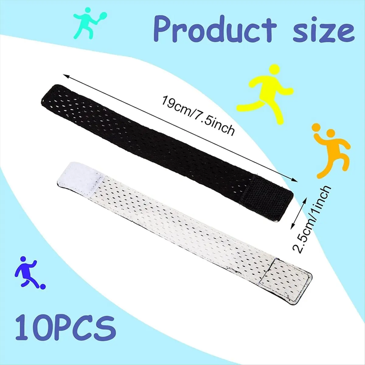 T34C 5Pairs Softball Sleeve Bands Sleeve Holders Soccer Softball Sleeve Ties with Hook and Loop Fasteners Sleeve Straps Black