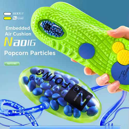 Sport Shock Absorption Insoles Green EVA Air Cushion Breathable Arch Support Orthopedic Shoes Pad Men Women Feet Care Insoles - Image 2
