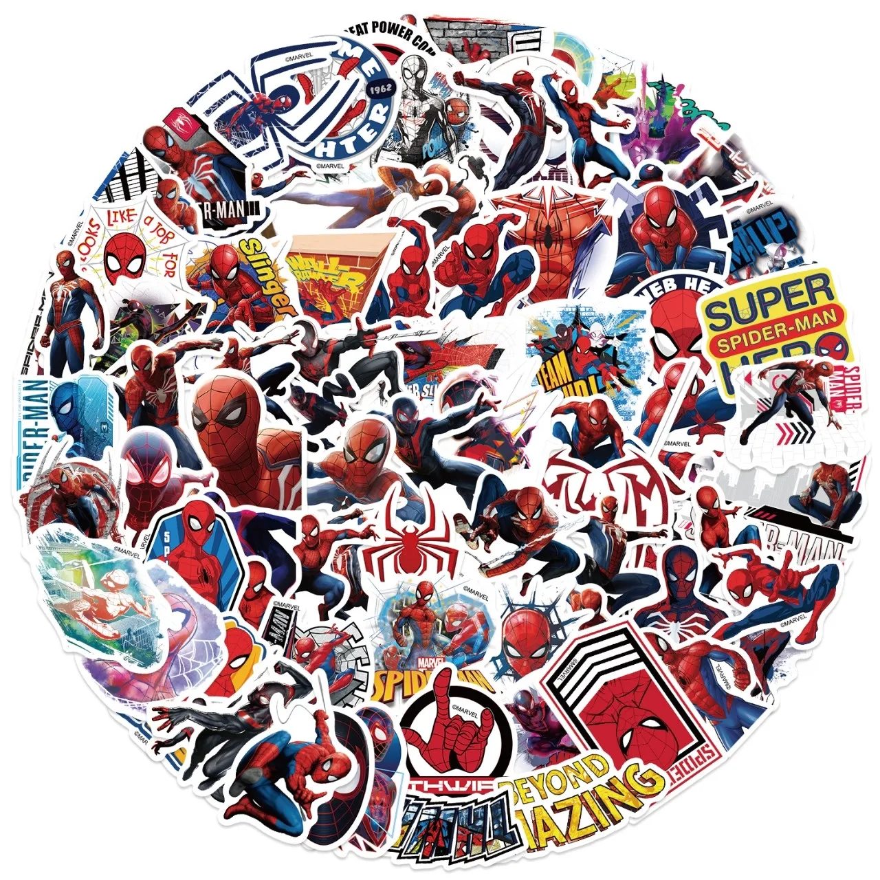 50/100pcs Disney Spider-Man Superhero Movie Graffiti Stickers Phone Guitar Laptop Notebook Suitcase Waterproof Sticker Decals