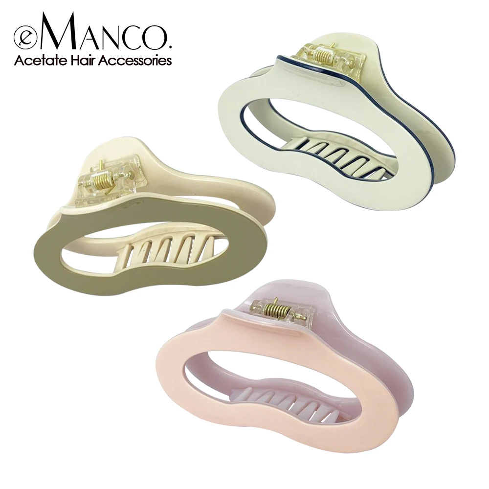 eManco Design Styling Acetate Hair Clips Simple Atmospheric Color Fresh Light Color Decoration Spring and Summer Hair Accessorie