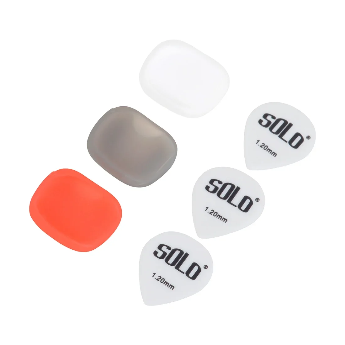 SOLO 3Pcs Guitar Picks Professional Guitar Posture Corrector Non Slip with Silicone Sleeve Finger Fixator for Ukulele Guitar