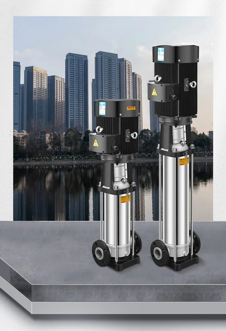 مضخات معززة لضغط المياه، مضخة نزح مياه البحر ذات الطرد المركزي العمودي QDL مضخة كهربائية متعددة المراحل من الفولاذ المقاوم للصدأ القياسية #5