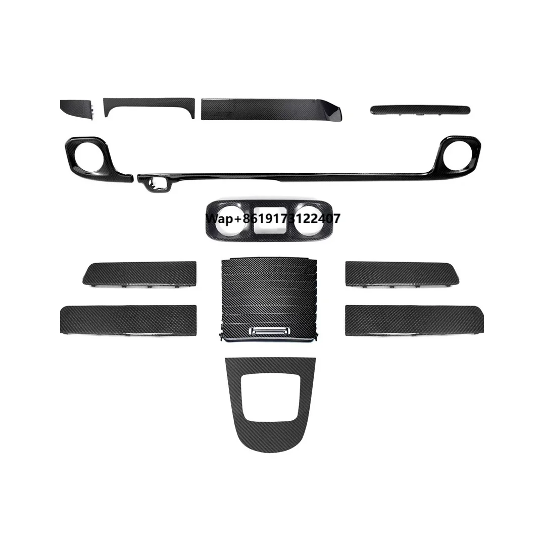 

For 25 Model G-Class W465 G500 G450 G63 Carbon Fiber Interior Trim 8-Piece Set Center Control Replacement
