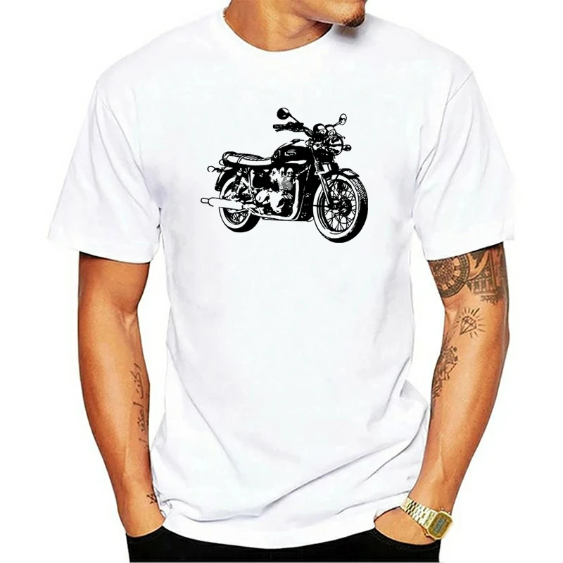 2020 New Summer Men Hip Hop Tee Shirt Bonneville T100, T-Shirt Street Motorcycle Bonneville T 100 Slim T-shirt