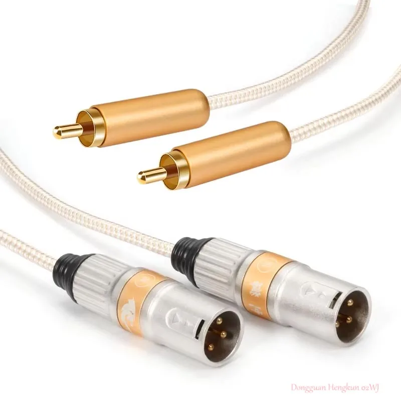 

Hi-fi Audio Cable Dual RCA to Dual XLR 3-Pin Male for Amplifier Mixer Speaker Microphone XLR to RCA OFC Shielded Cords