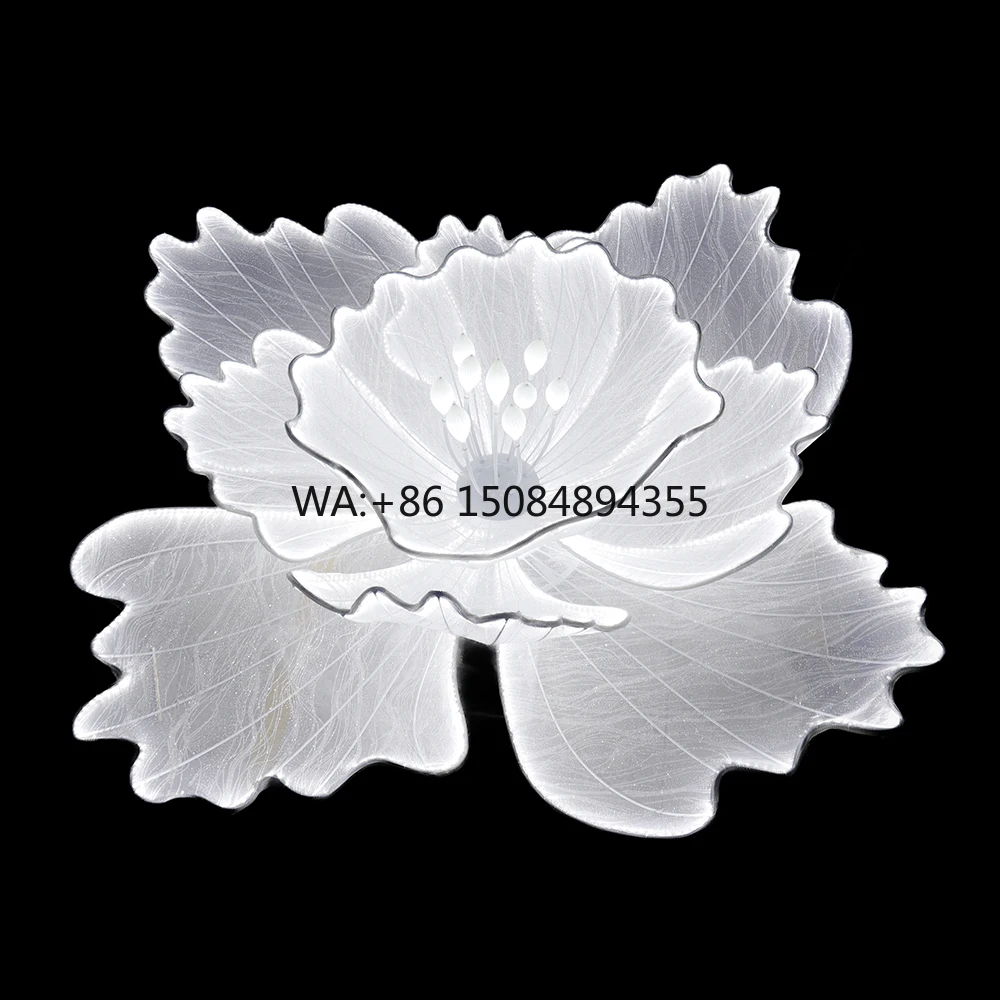 LED Giant White Flower Backdrop Stand Factory Direct for Event & Stage Decor