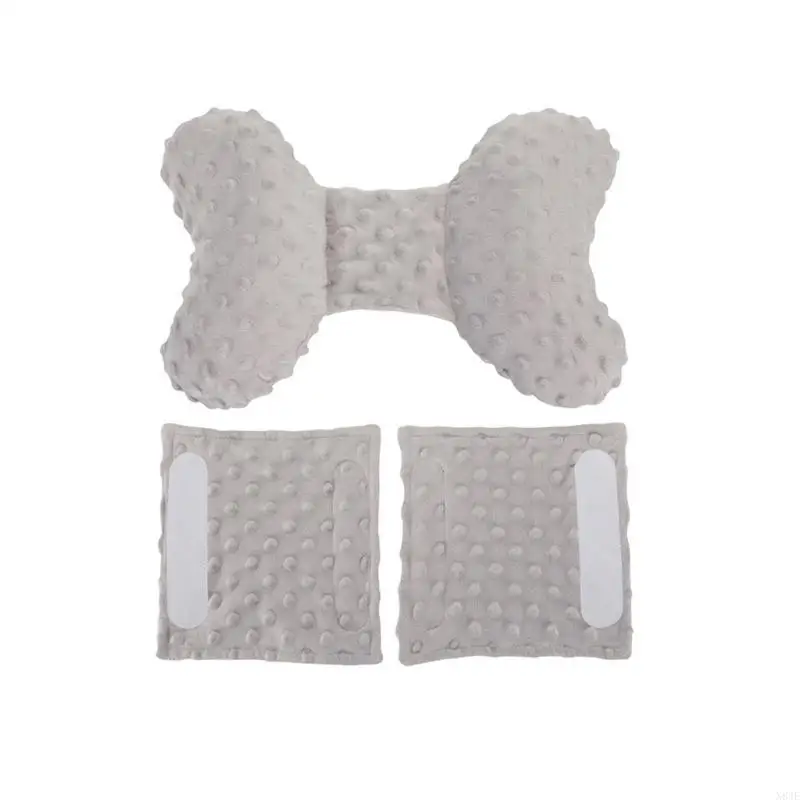 

N84E Portable Baby Car Head Support Pillow & Strap Covers Newborn Infant Soft Headrest Neck Cushion for Carseat Stroller