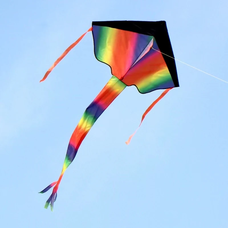 จัดส่งฟรี rainbow bird kite สําหรับเด็ก kite ของเล่นไนลอนบิน kites เด็ก kite line จีน kite wind power delta kite koi