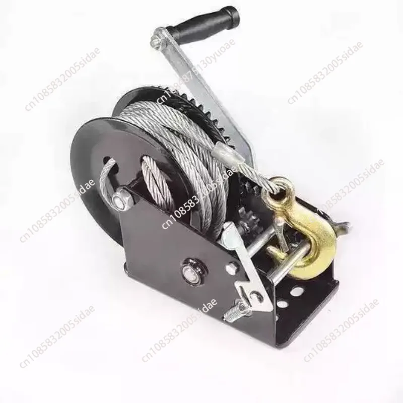 Mini manual winch, small hand crane, household lifting winch
