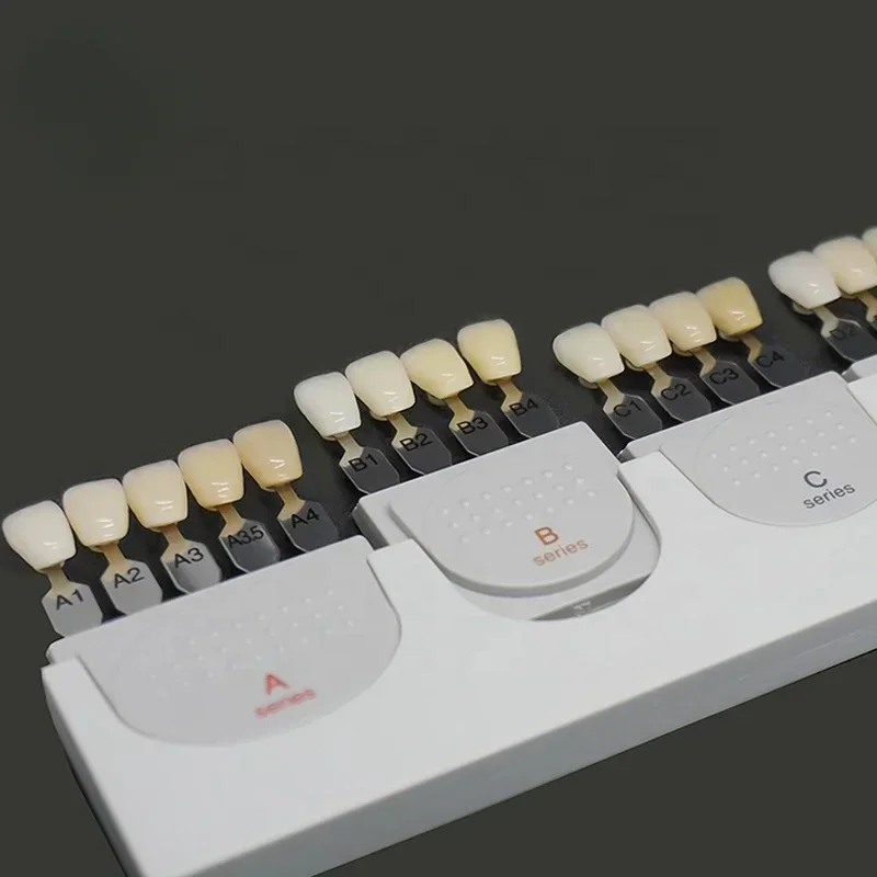 LJJ1 Kuraray Noritake 20 لونًا دليل تظليل الأسنان دليل تظليل الأسنان لتبييض الأسنان