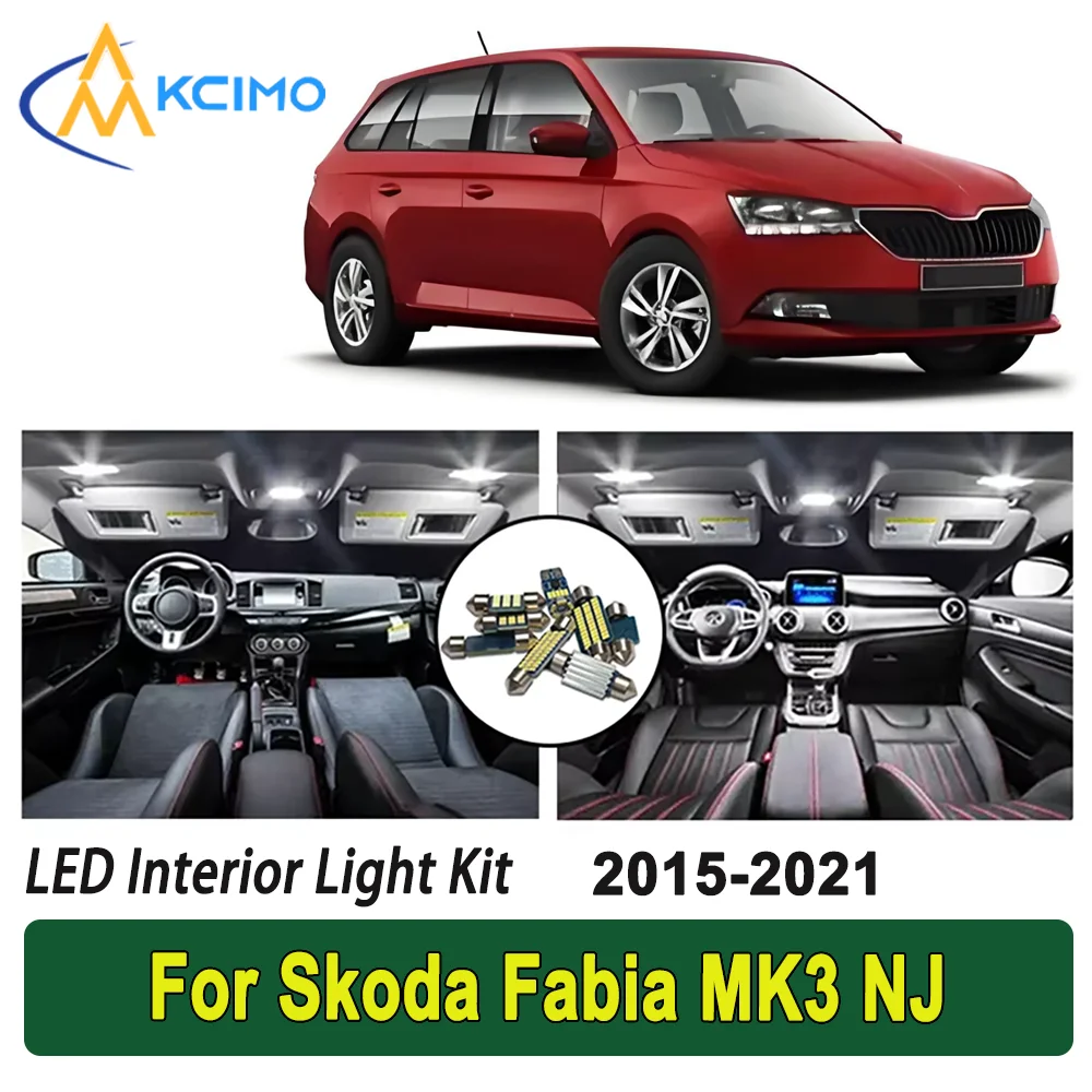 

New Light Bulb For Skoda Fabia MK3 NJ (2015-2021) Premium Bright LED Interior Dome Map Trunk Light Kit Car Led Lamps New Canbus