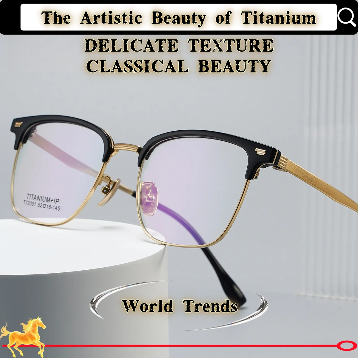 

Модные высококачественные титановые оправы для очков 2026 года: мужские люксовые, женские полуоправы в стиле ретро для бизнеса и отдыха