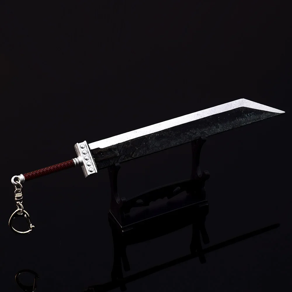 Cloud Strife Buster Sword Fantasy Game Weapon, juego periférico de Metal sin cortar, modelo de arma, adornos, juguetes de regalo para niños, 22cm