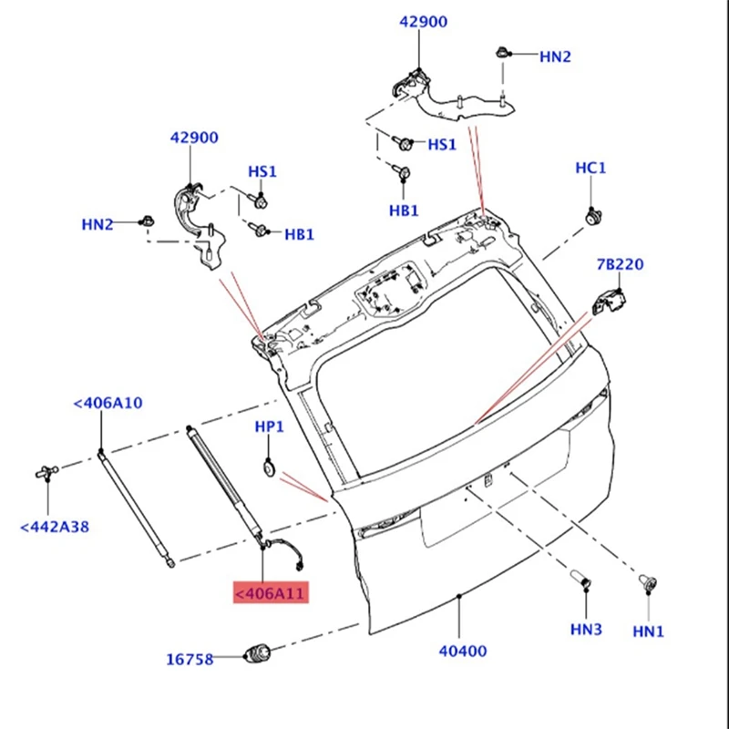 LR044161 Rear Power Liftgate Support For Land Rover Range Rover Sport 2014-2020 LH/RH LR104909 LR126173 Tailgate Struts