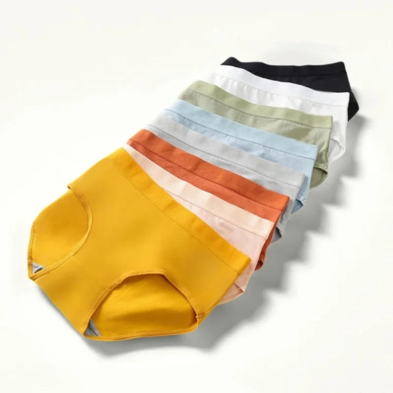 

Women Panties Low Waist Soft Breathable Briefs Seamless Underware M-2XL Solor Color Intimates