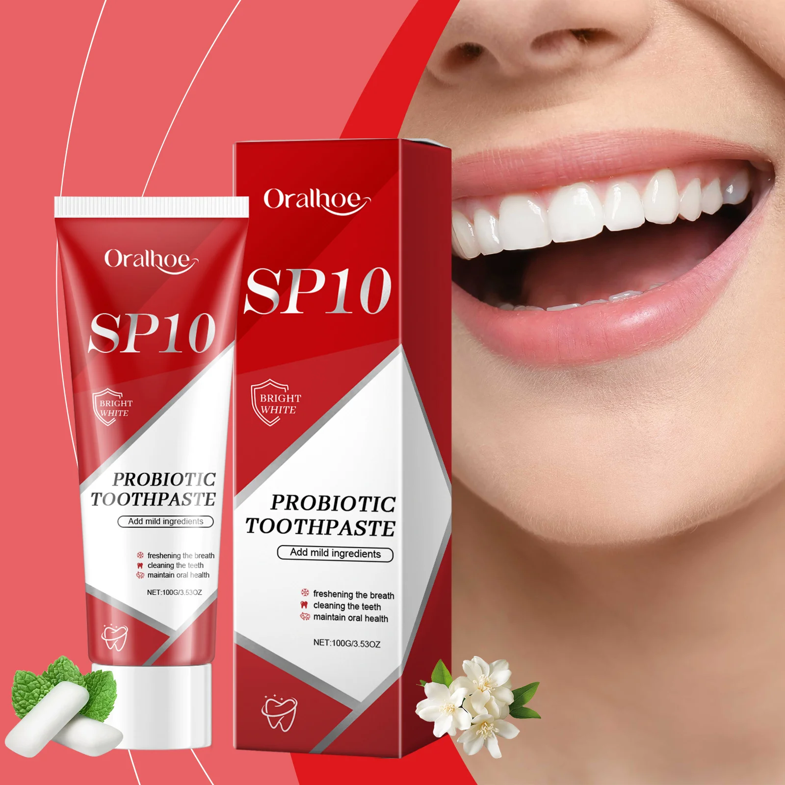 Probiotic Jasmine Whiten Tooth - Teeth Whitening Yellow Teeth 评论和价格