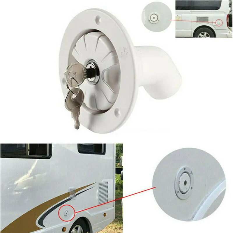 

Water Inlet With Lock Water Tank Filling Port Camper Waterway RV System Boat Camper Trailer Caravan Accessories