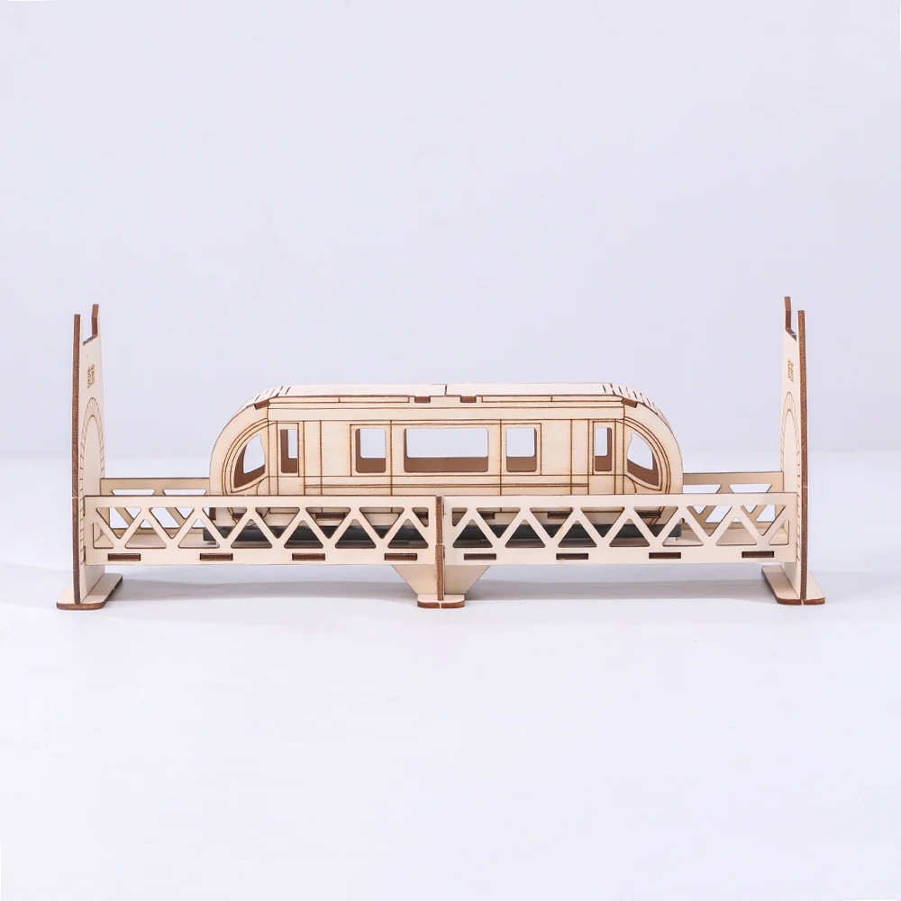 DIY Wooden Maglev Train Model Magnetic Levitation Floating Train STEM Educational Toy Science Kit for Kids Teens view 4