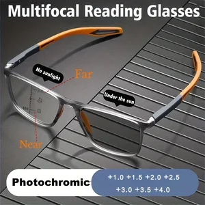 Photochromic TR90 Anti-Blue Light Kacamata Baca Multifokal Progresif Baru Dekat Jauh Kacamata Olahraga Pria Wanita Kacamata 12 penjualan terbaik multifokal - №