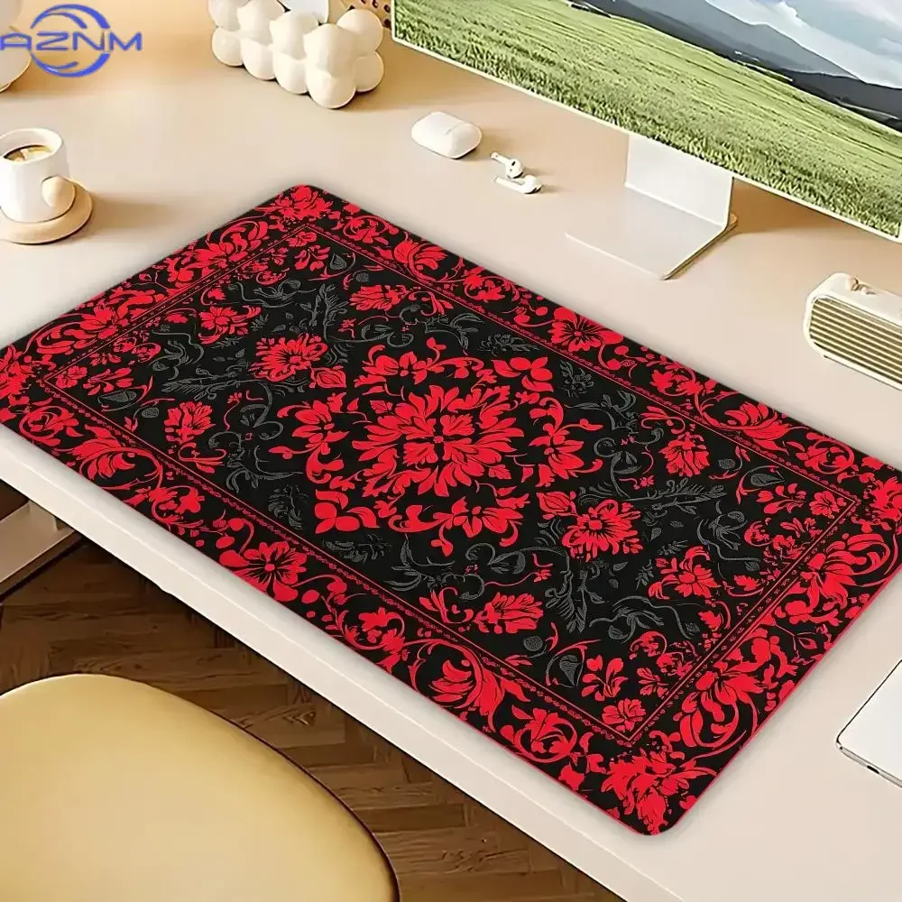 Persian pattern Mouse Pad Large Computer Office Game Table Mat Rubber Anti-slip Stitched Edge Keyboard Mats  XXL Desk Pads