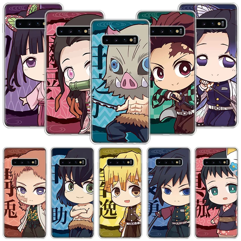 Demon Slayer Cute Anime Phone Case For Samsung Galaxy S24 S23 S22 S21 S20 Ultra S20 FE S10 Plus S9 S8 + Fundas Cover Coque