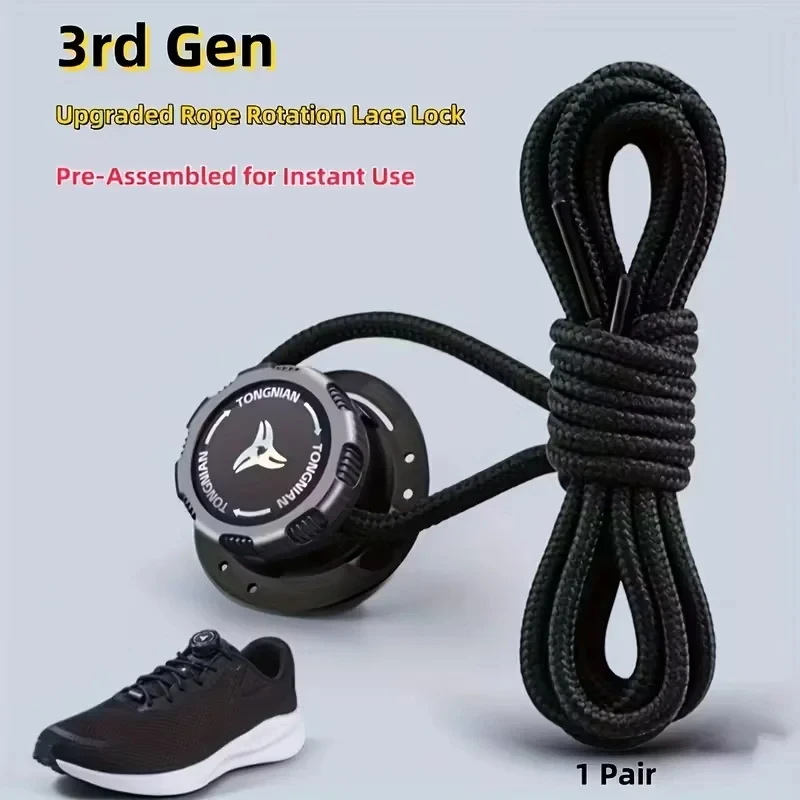 1 Paar Sport-Schnürsenkel, Schnürsenkelfreie Drehverschluss-Schnürsenkel für Herren und Damen, Casual Lazy Shoes, Schnürsenkel-Zubehör, Sportschuh-Schnürsenkel