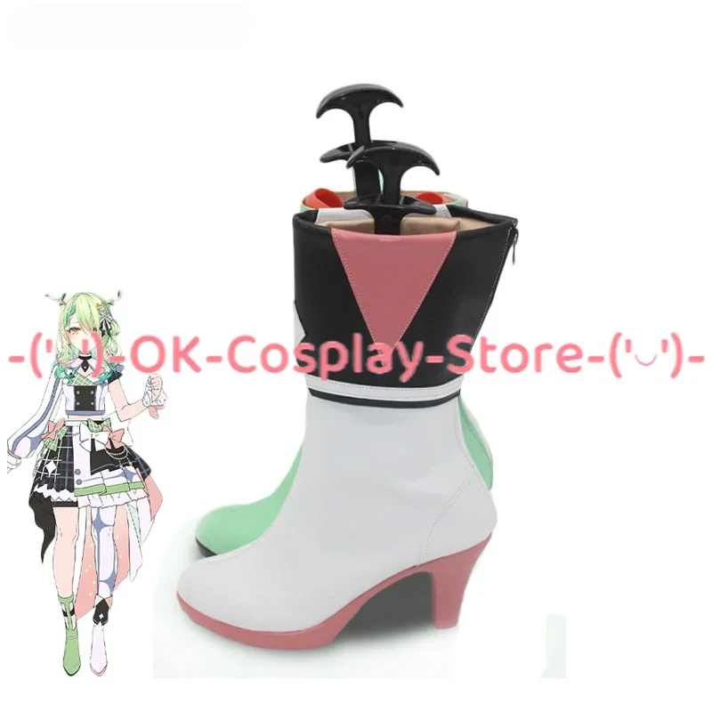 Ceres Fauna Cosplay Shoes Vtuber 4th Festival Cosplay Prop PU Leather Shoes Halloween Carnival Boots Custom Made