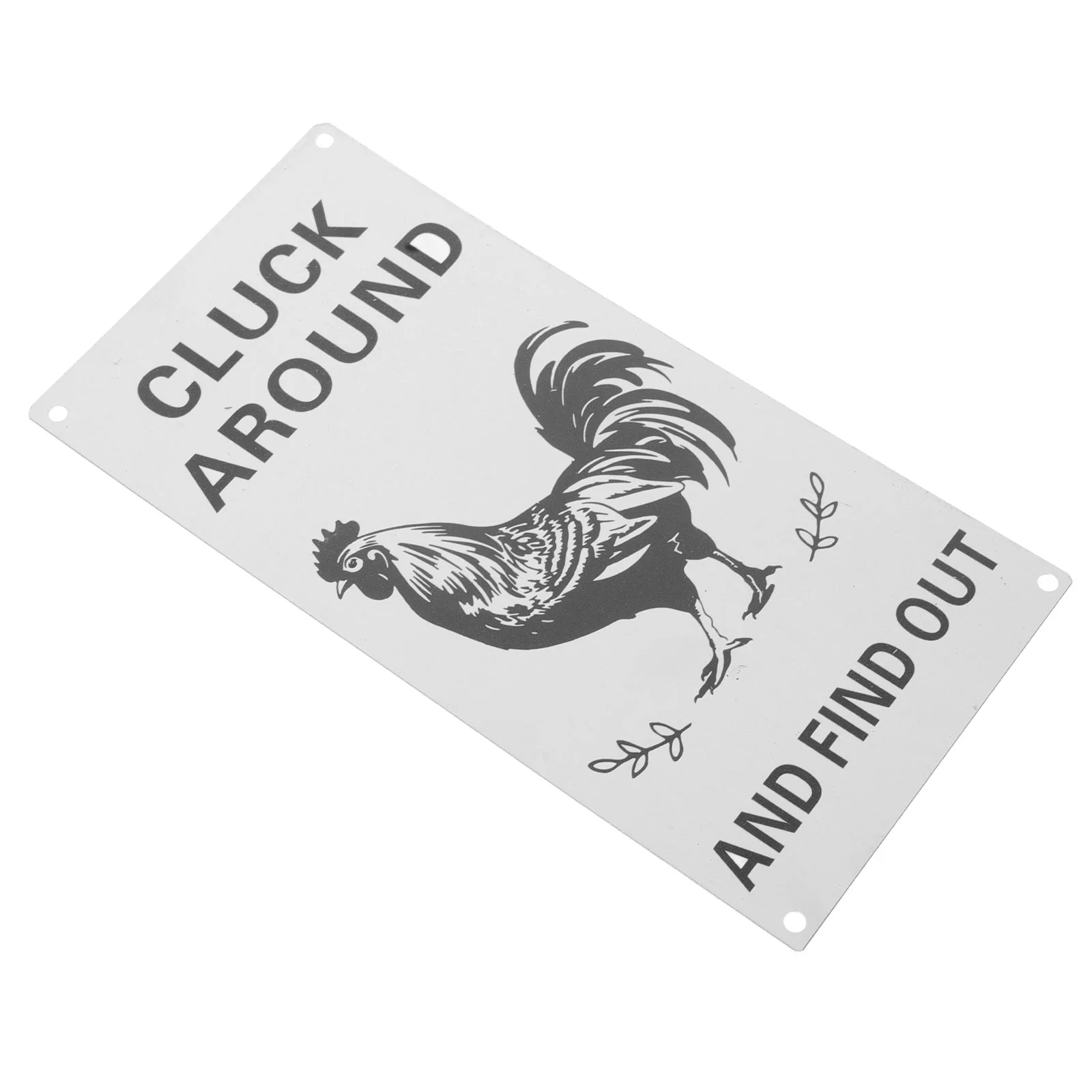 

Chicken Coop Identification Sign Decor Metal Funny Cluck Around and Find Out Signs for Outdoor Wall Accessories The Vintage