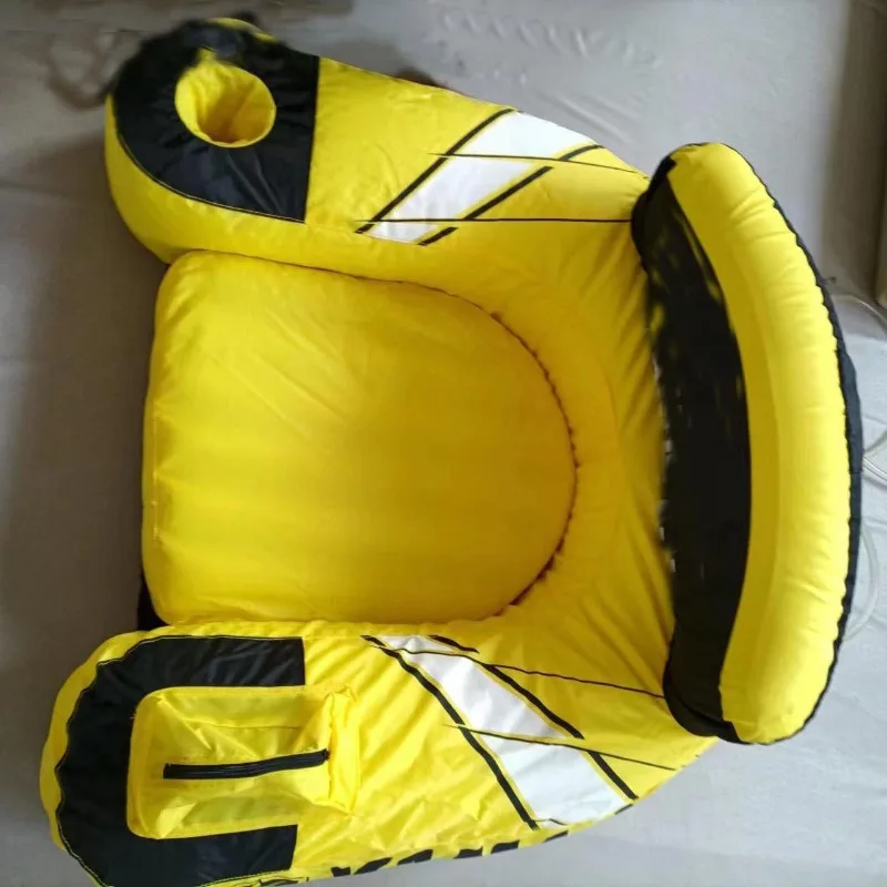 Water inflatable mesh cloth cover foldable backrest floating bed