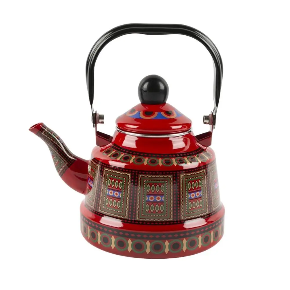 

Teakettle Enamel Enamel Tea Kettle Handmade 2.5L Tea Pot No Whistling European Style Water Jug Outdoor