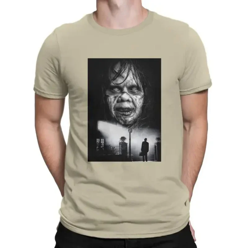 Crewneck Scary Horror Tees Short Sleeve Clothing Gift The Exorcist T Shirt Men's  Cotton Novelty T-Shirts new in tops & tees2024