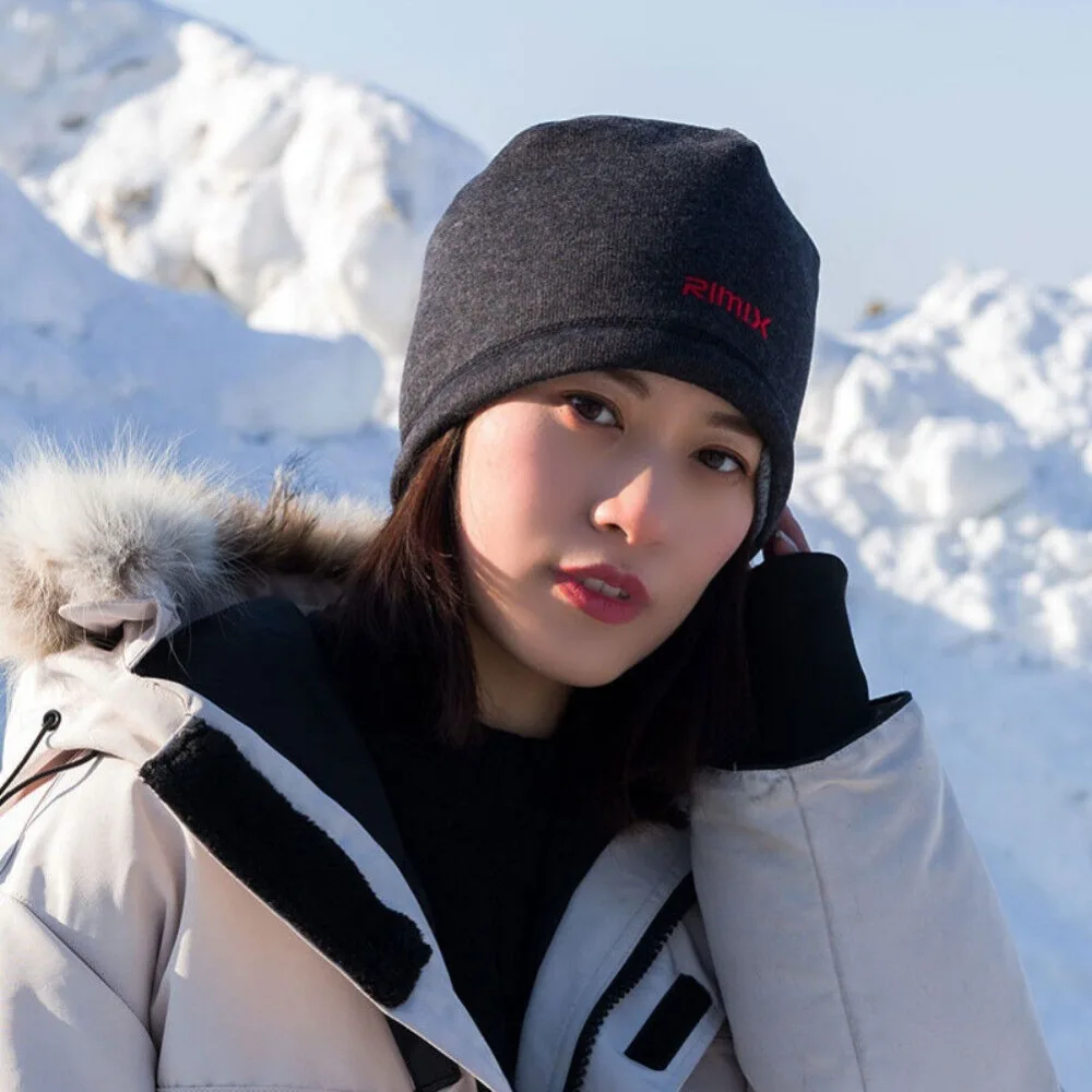 Inverno quente crânio boné capacete forro para homens mulheres de malha lã térmica à prova vento ciclismo correndo esqui gorros chapéu