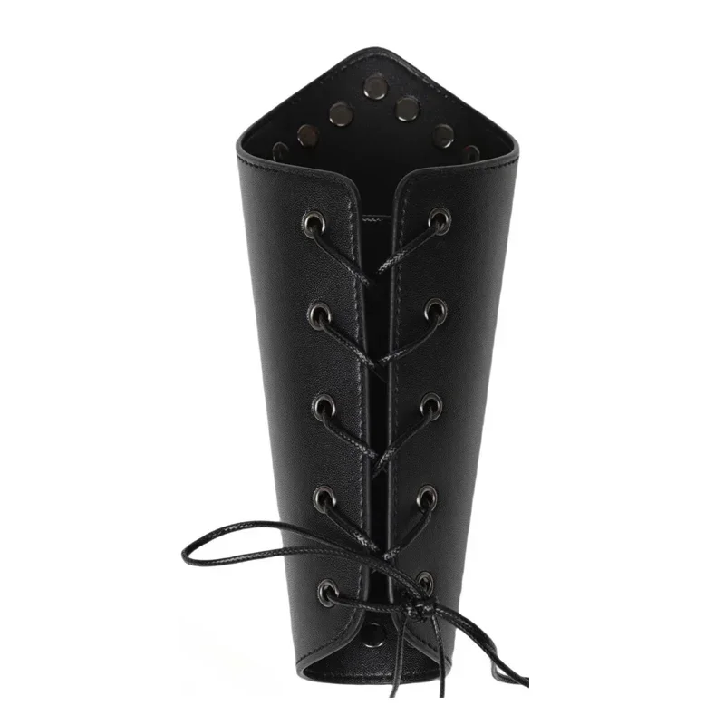 Punk Leder Rüstung Arm Armschiene Larp Armband Schnürung Mittelalterliche Männer Krieger Ritter Handgelenk Bogenschütze Gauntlet Kostüm Halloween Erwachsene