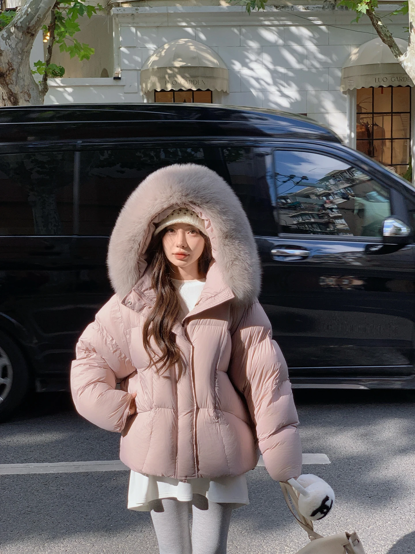 

Женская зимняя куртка-пуховик Daisy Romantic Snow Country с капюшоном и меховым воротником, 90% белый пух, теплая, утолщенная, длинная