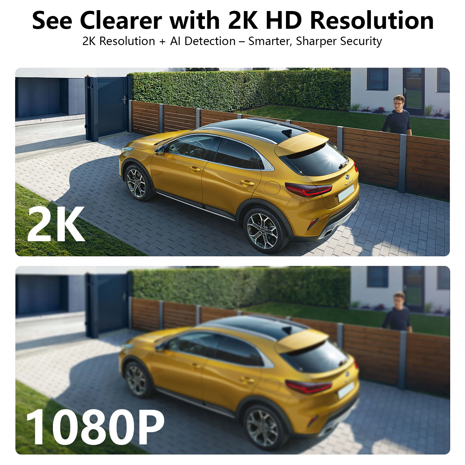 3MP Wireless Security Camera Outdoor WiFi Solar Battery Powered Camera Pan/Tilt Rotate Surveillance Camera Home Protection 2.4G