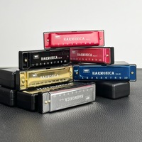 Harmonica Key of C 10 Hole Diatonic Harmonica C with Case for Beginner Students Kids Gift with Case