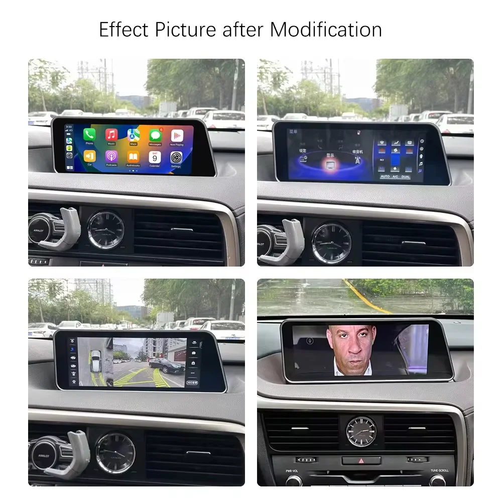 10.25 Inch Android 14 CarPlay media player for 2018-2021 Lexus IS RC, keeps the original car menu, with car radio 4G Bluetooth