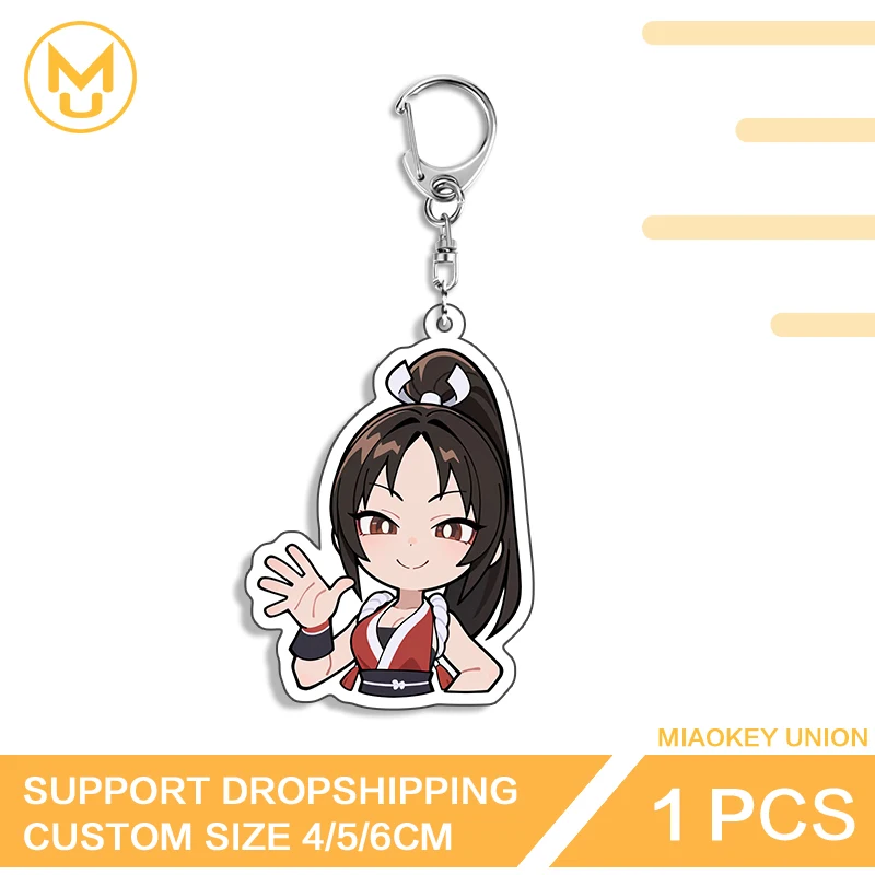 Mai Shiranui Kawaii Key Chain Fancy Hanging Ornament Personality Multi Function Durable Keyring Suitable For Toys Hobbies