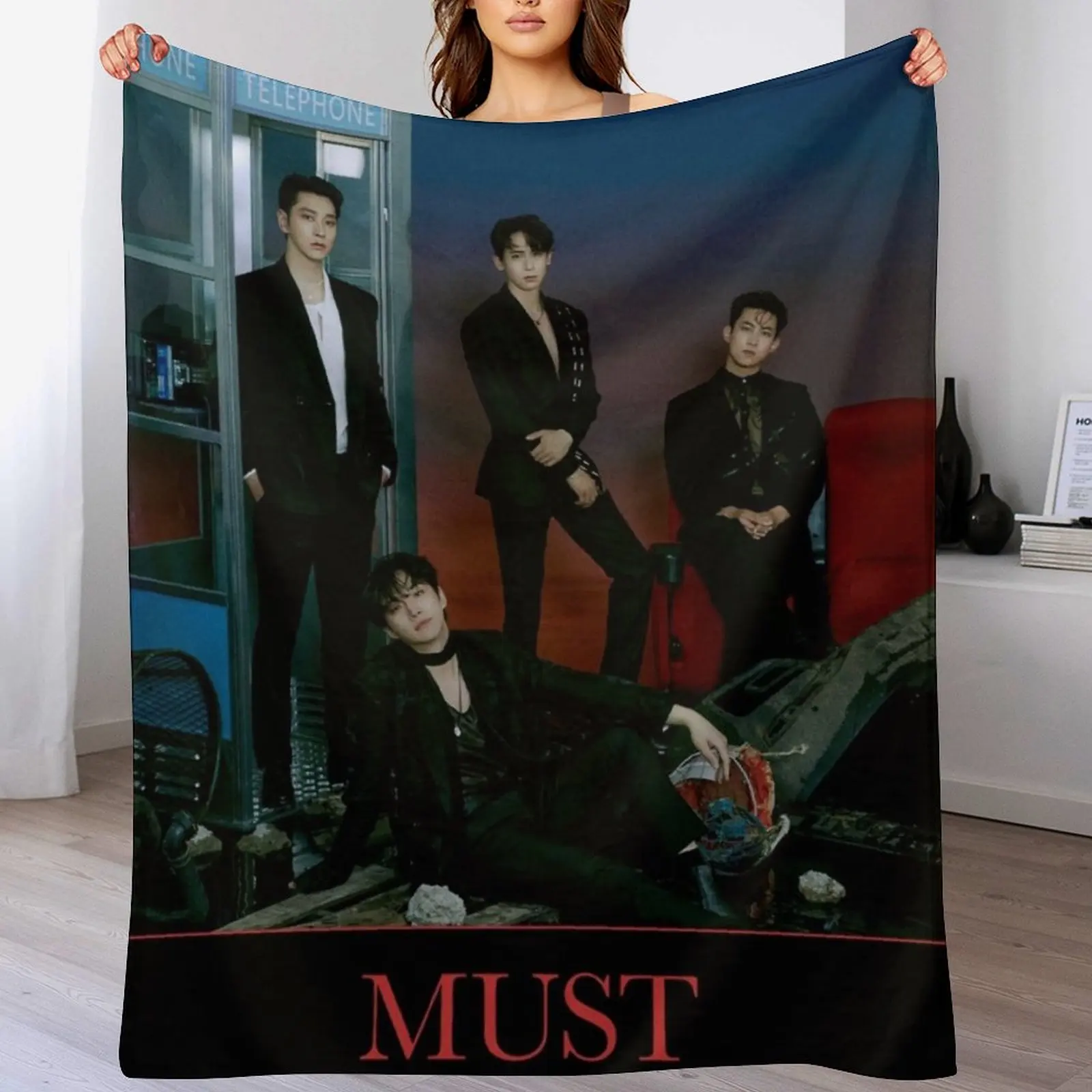 

2PM MUST Throw Blanket Sofa Throw Multi-Purpose Furry Blankets For Bed Blankets