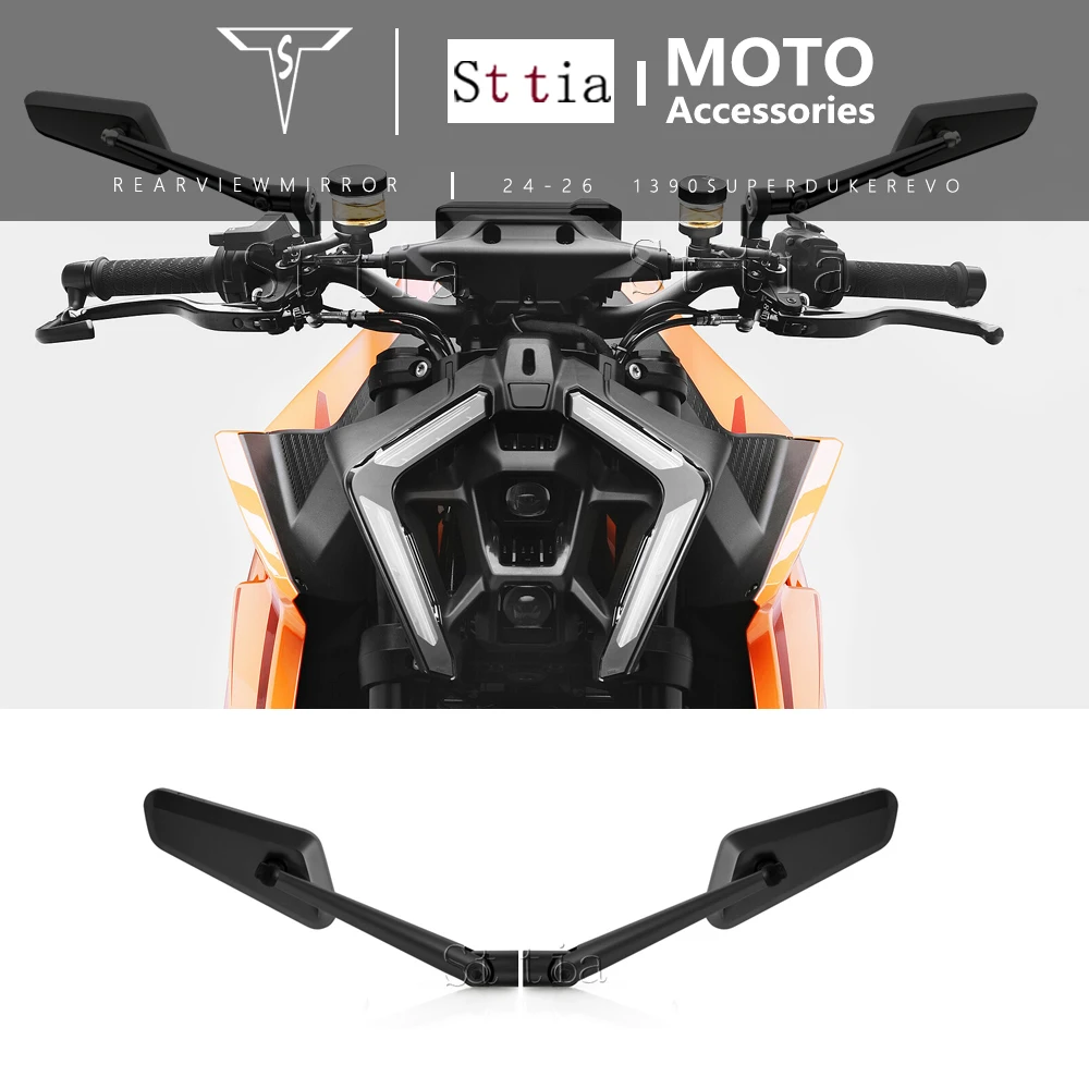 

2026 Rearview Mirror For 1390 Super Duke 1390 SUPER DUKE R 2024 2025 New Motorcycle Aluminum Stealth Winglets Rear View Mirrors