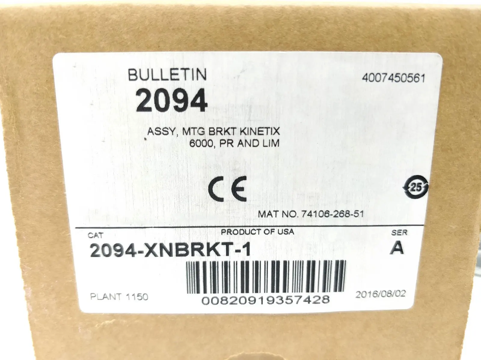 

Совершенно новый 2094-XNBRKT-1 2094-XNCON-2 2094-XNLIM-2 2094-XNSHT-1 Гарантия один год
