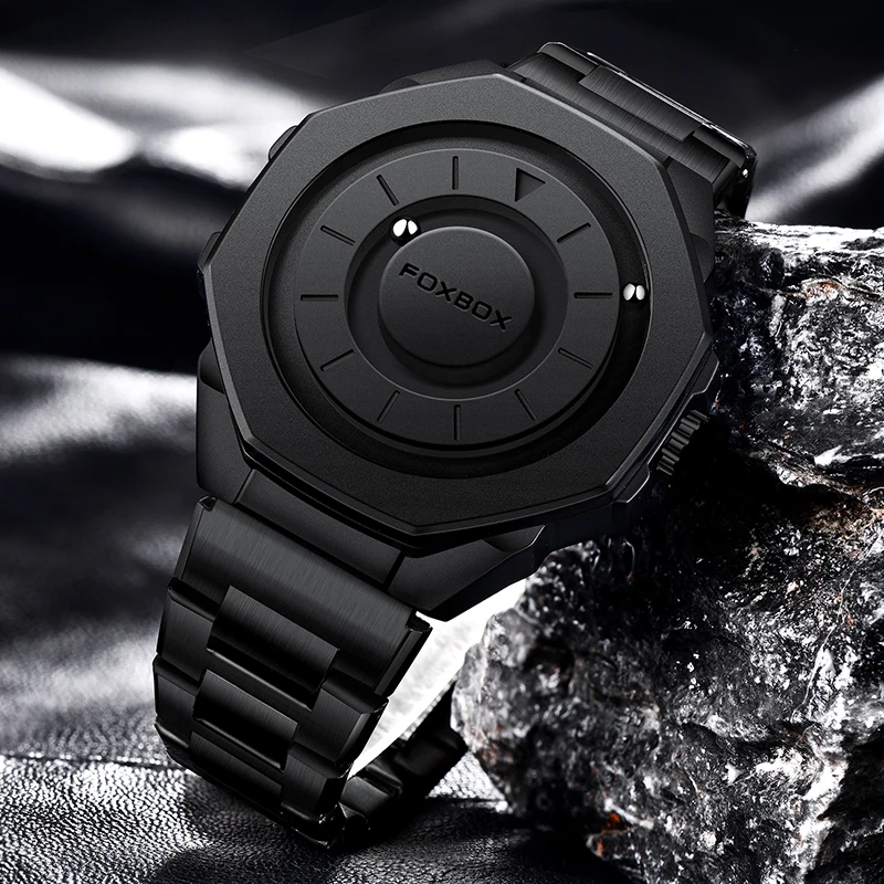 FOXBOX 2025 Neue Mode Uhren Männer Kreative Scrollen Perlen Quarz Herren Uhr Casual Wasserdichte Luxus Armbanduhr Reloj Hombre