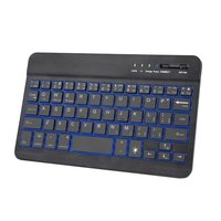 Wireless Keyboard Ultra Slim 7 Colors LED Backlit 7 Inch Keyboard Rechargeable Keyboard For Tablet Cell Phone